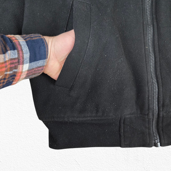 Dockers Black Insulated Mock Neck Full Zip Heavy Winter Jacket Size Medium - Picture 3 of 10